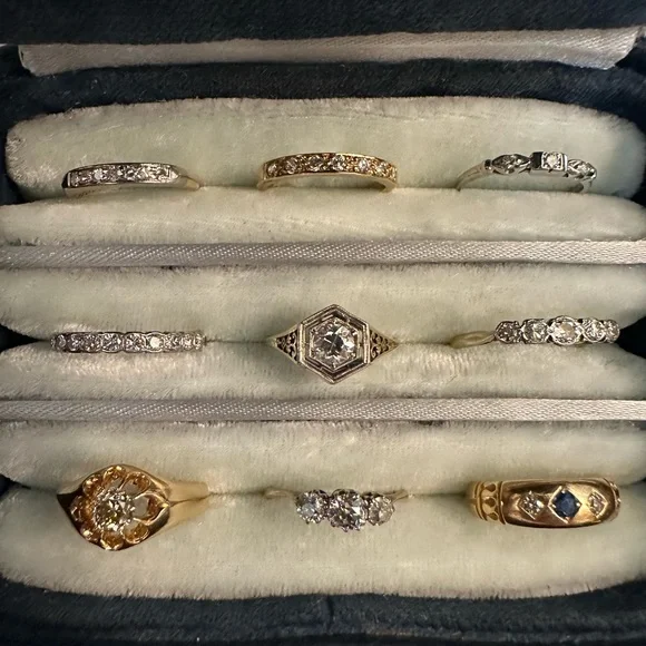 Antique 18K Gold Diamond Rings (All for Sale) - Picture 4 of 16
